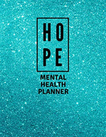Mental Health Planner: Blue Faux Glitter | Anxiety. PTSD and Depression Workbook to Improve Mood and Feel Better | Mental Health Planner for Men. Wo